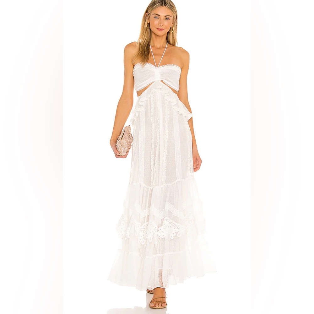 Rococo Sand White Maxi Dress